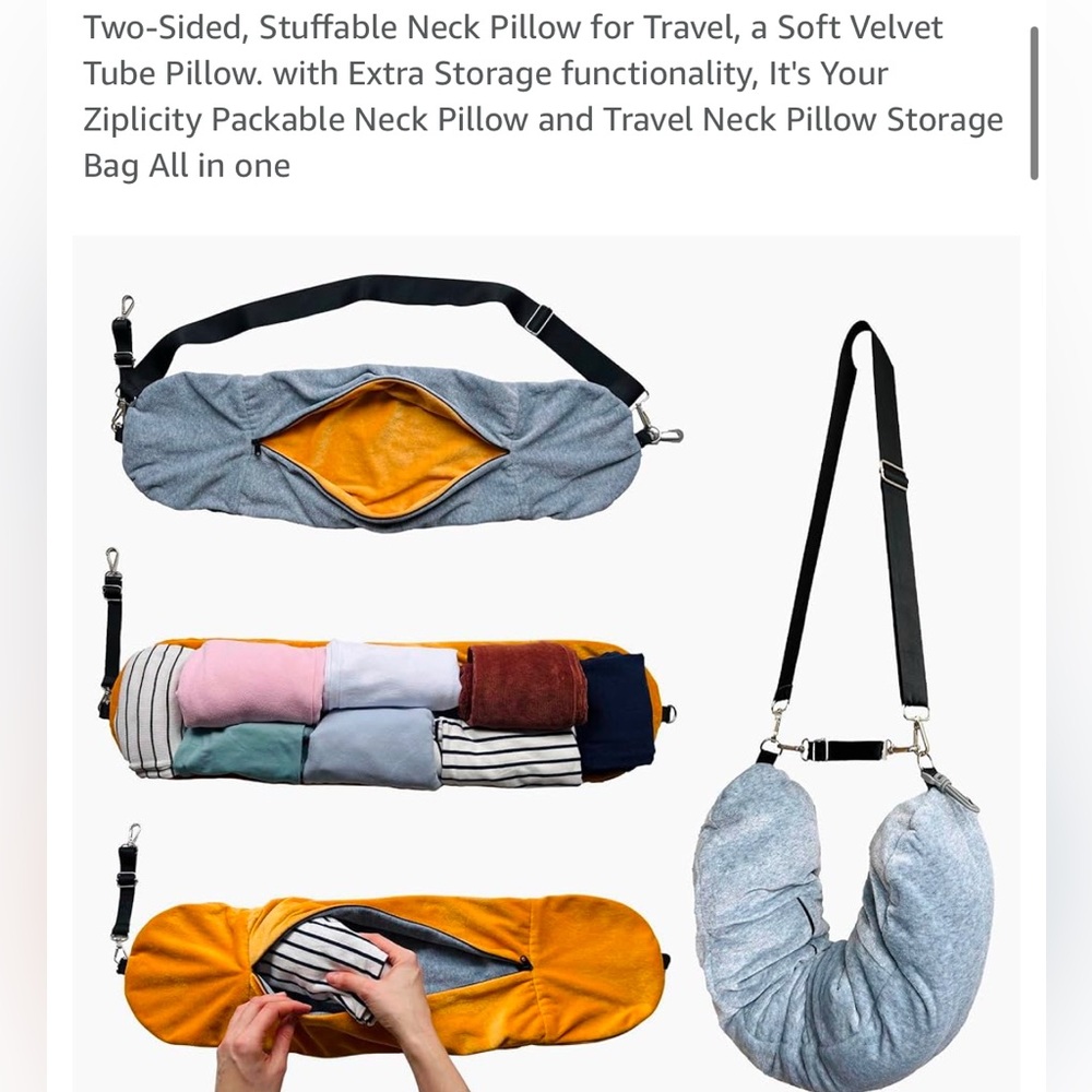 Ziplicity Two-Sided Travel Neck Pillow